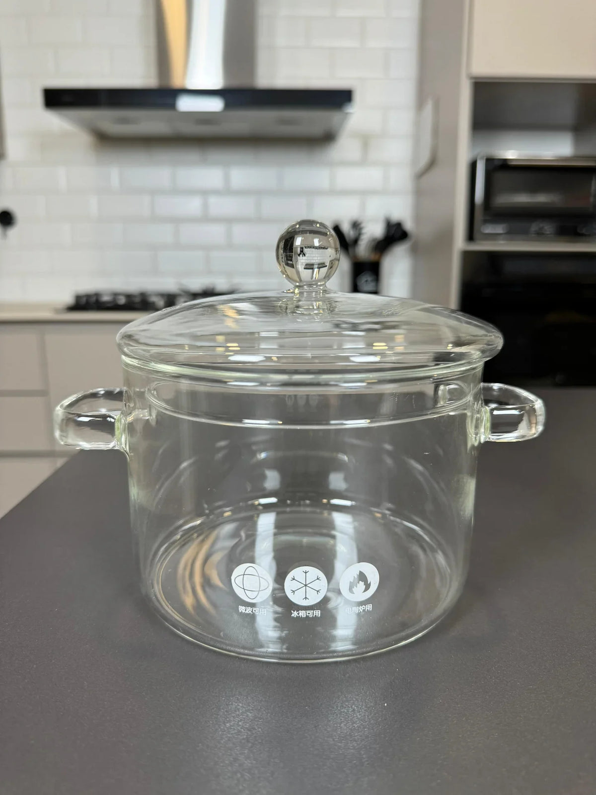 Olla de vidrio detalles